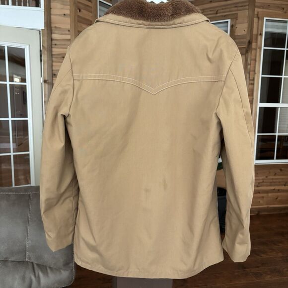VNTG Cal Craft Barn Coat Men L Brown Lined Chore Jacket Work Farm Ranch Hunt USA - Picture 3 of 13